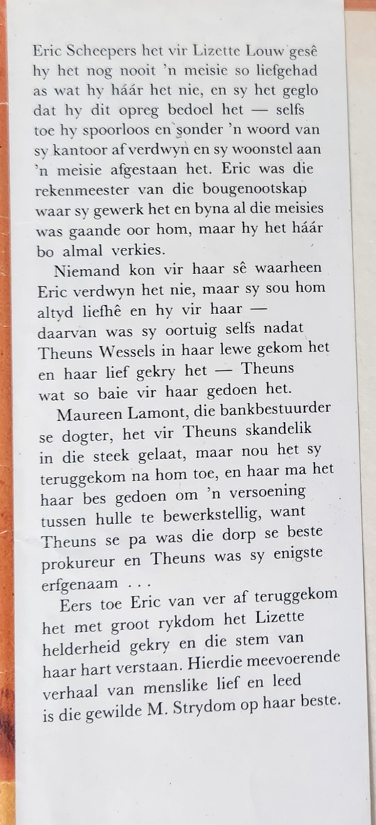 Kom Terug, My Beminde - M. Strydom