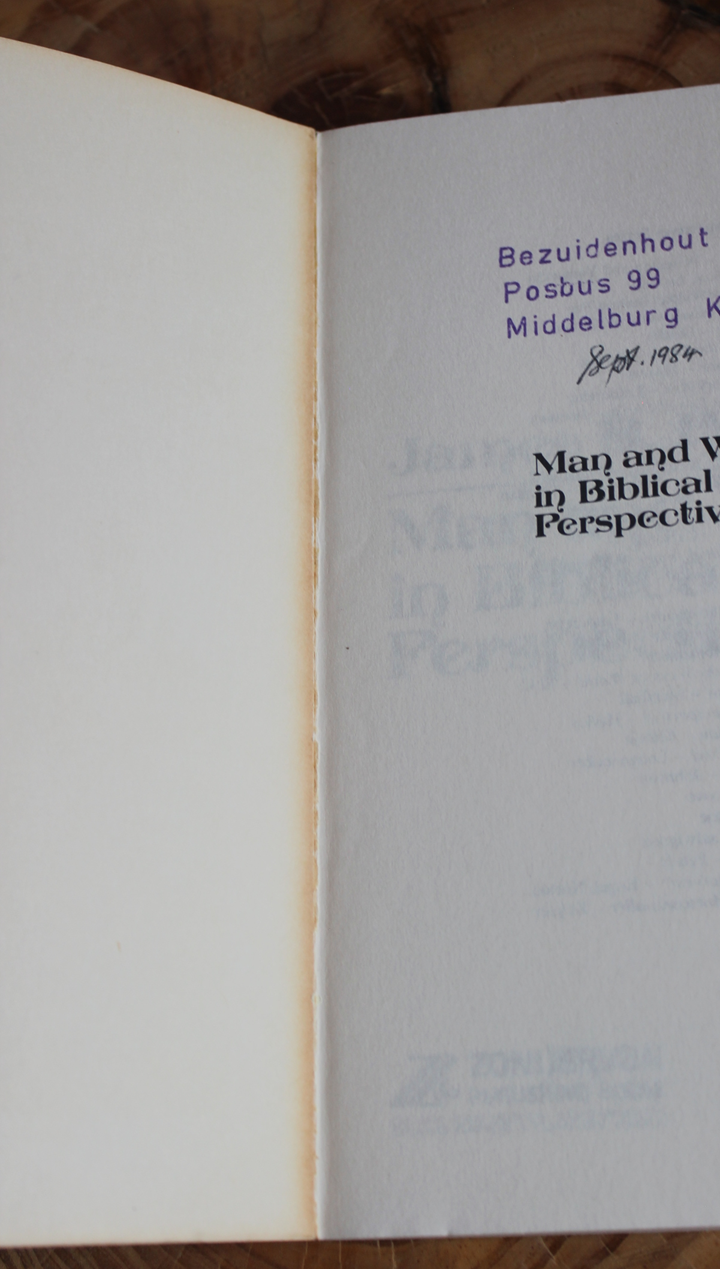 Man and Woman in Biblical Perspective - James B. Hurley