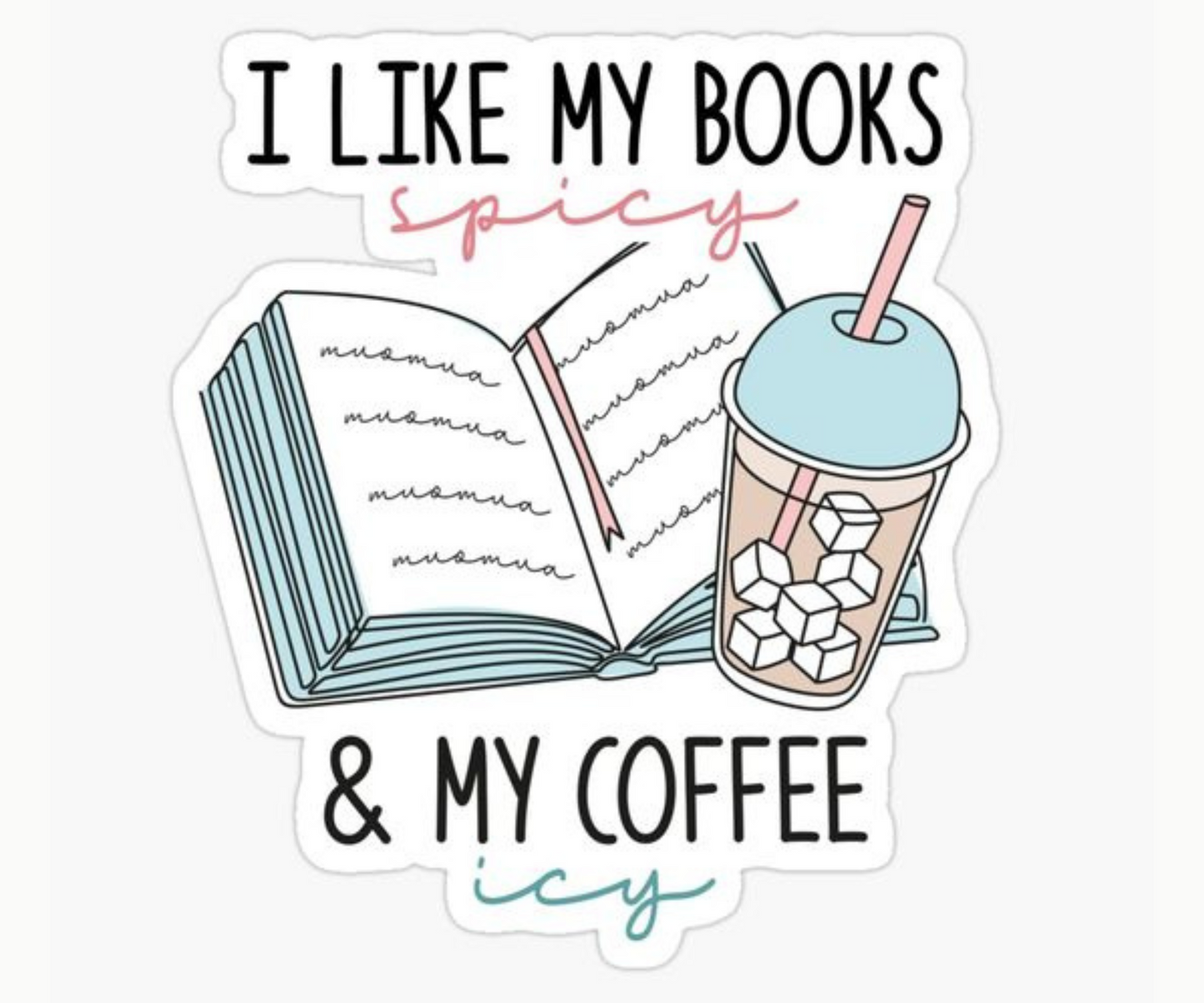 Mouse Pad Rectangular (I like my books spicy & my coffee icy)