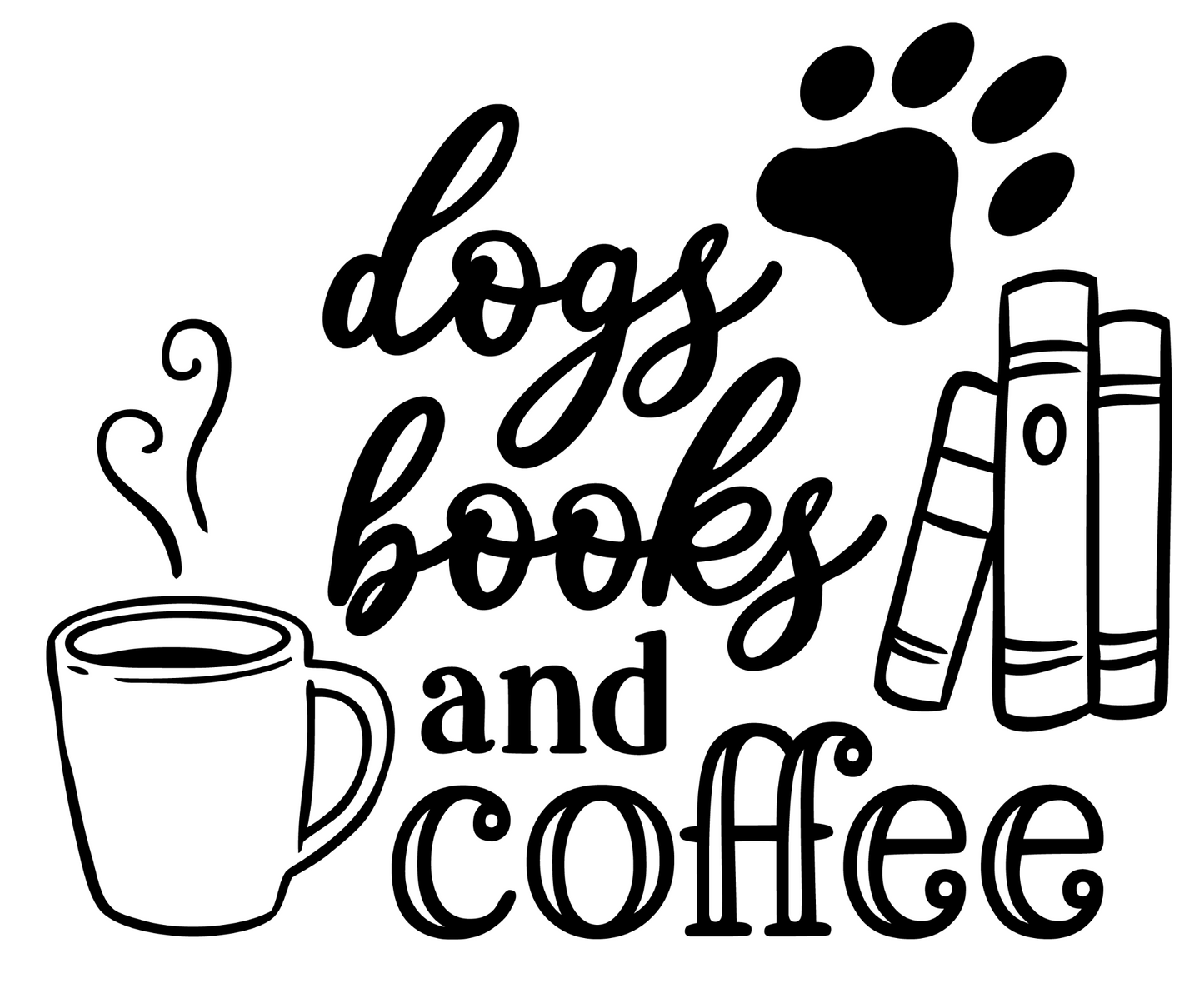 Mouse Pad Rectangular (Dogs, books & coffee)