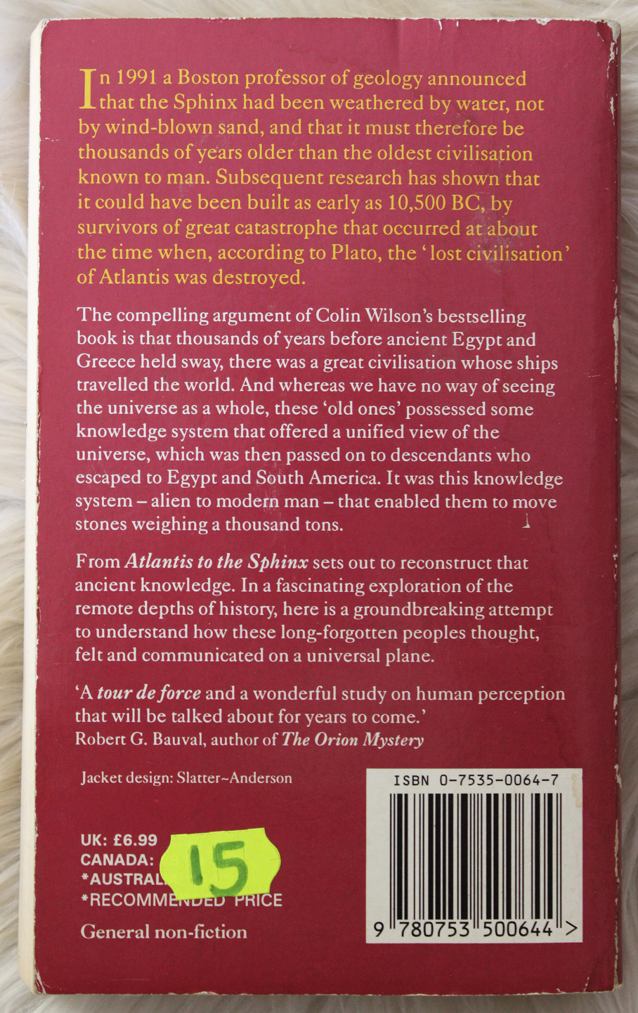 Atlantis to the sphinx - Colin Wilson