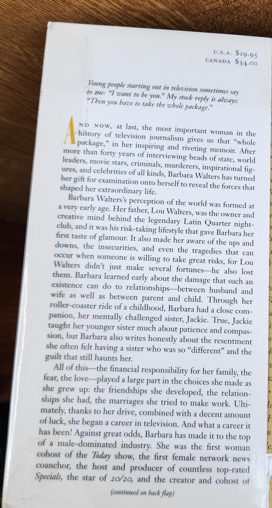 Audition - Barbara Walters