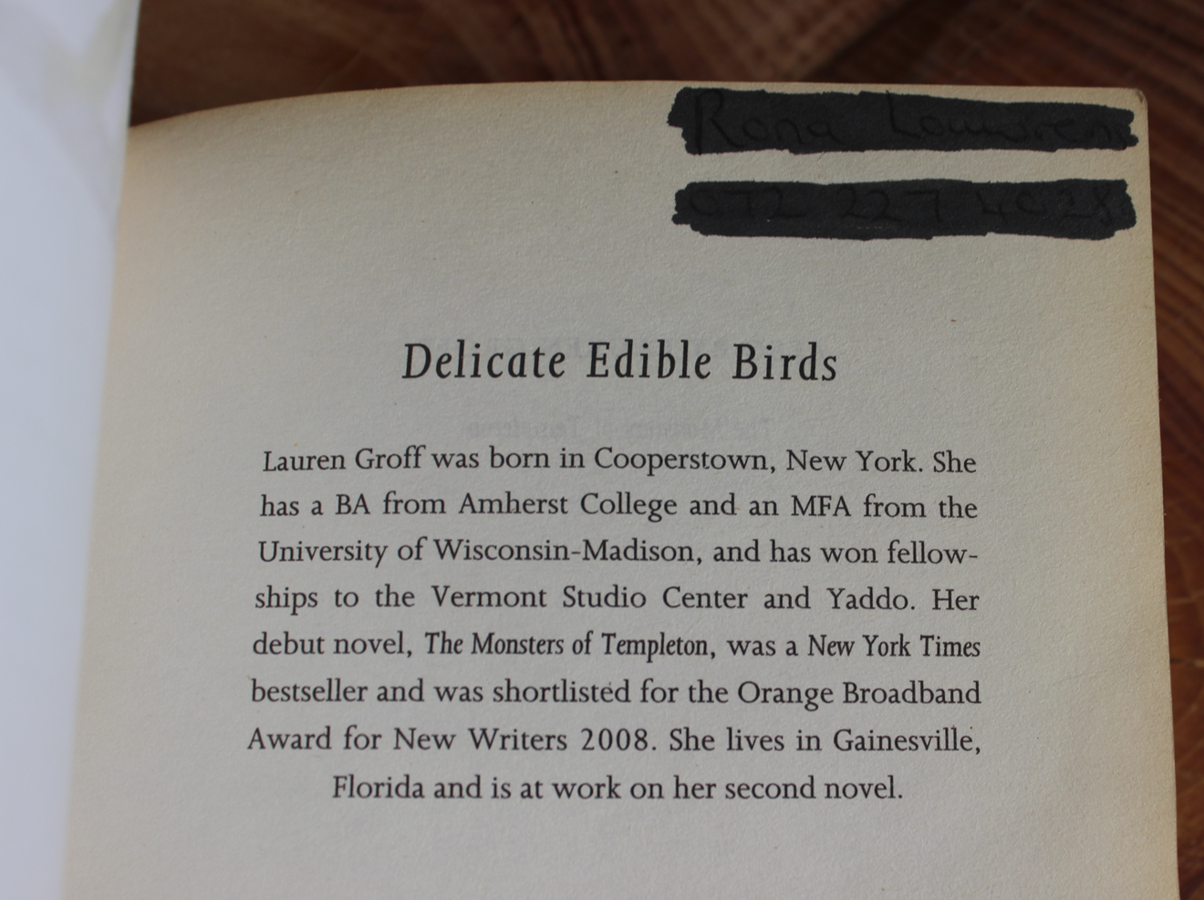 Delicate Edible Birds - Lauren Groff