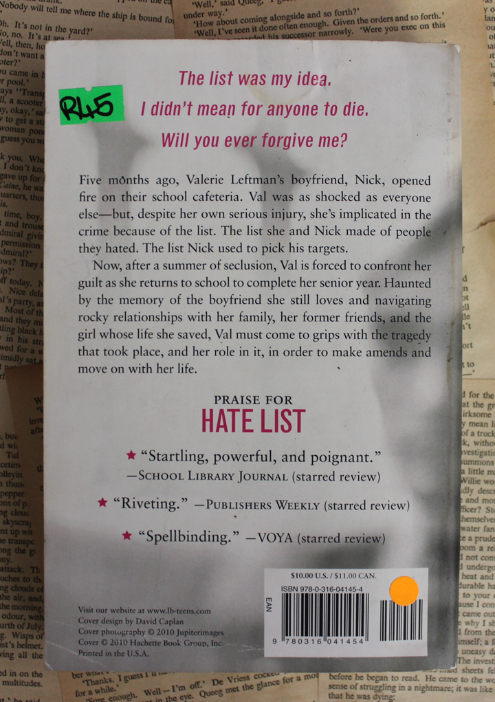 Hate List - Jennifer Brown