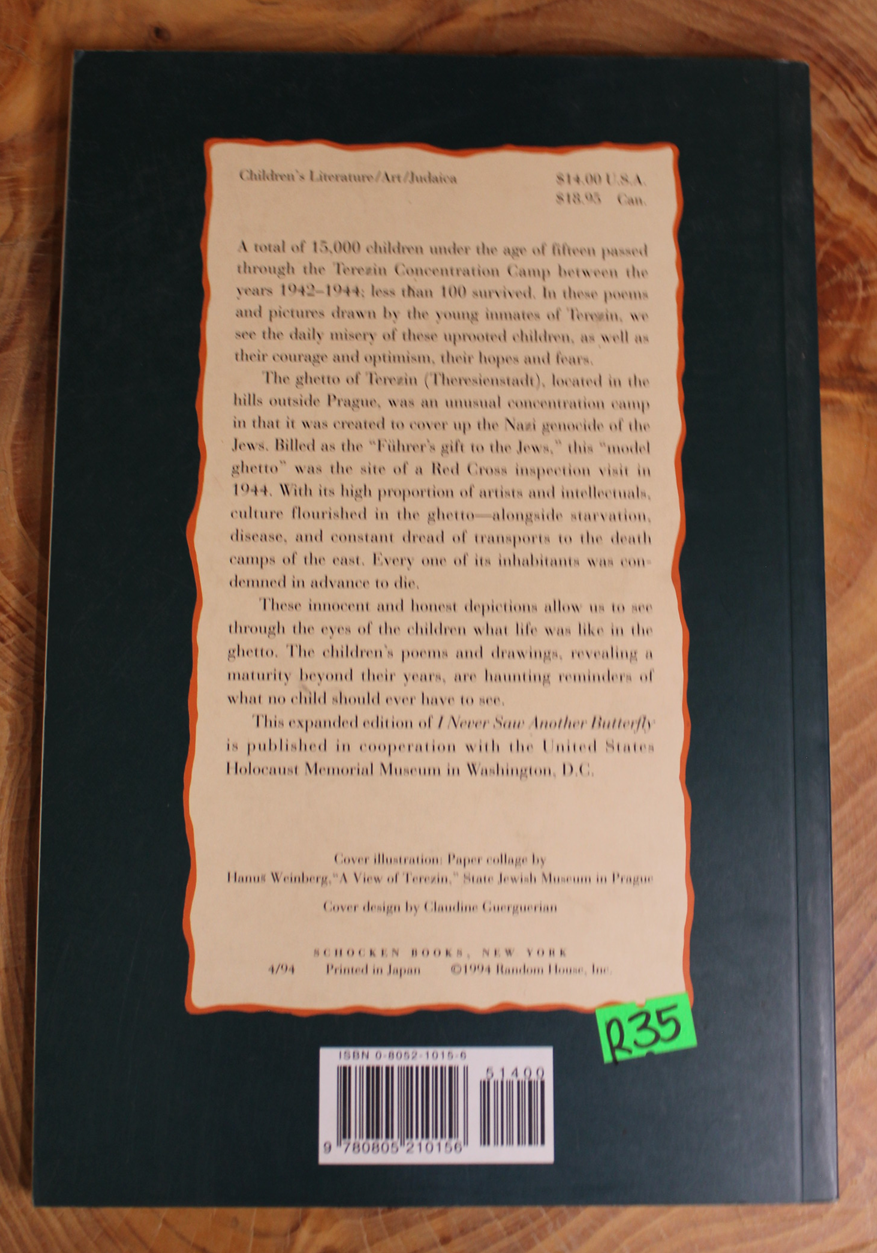 I Never Saw Another Butterfly: