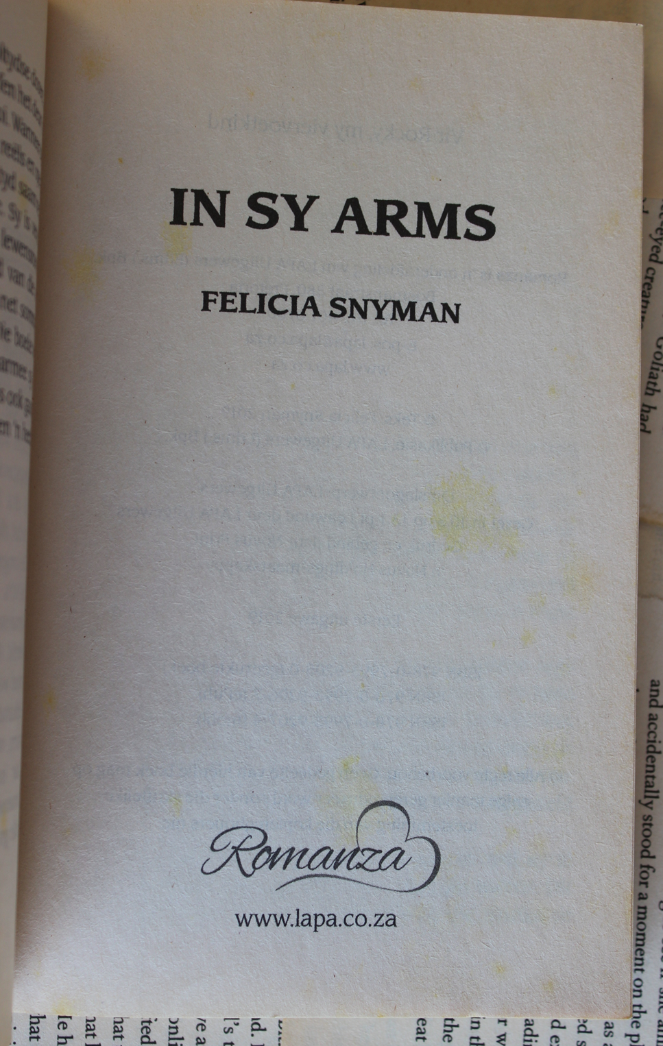 In sy arms - Felicia Snyman