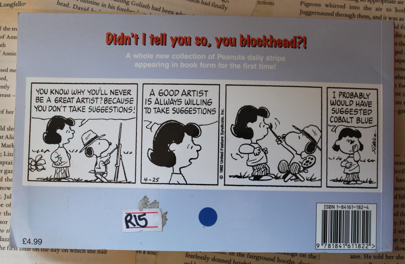 I told you so, you blockhead - Charles M. Schulz