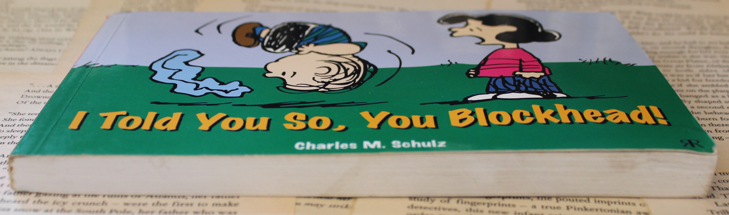 I told you so, you blockhead - Charles M. Schulz