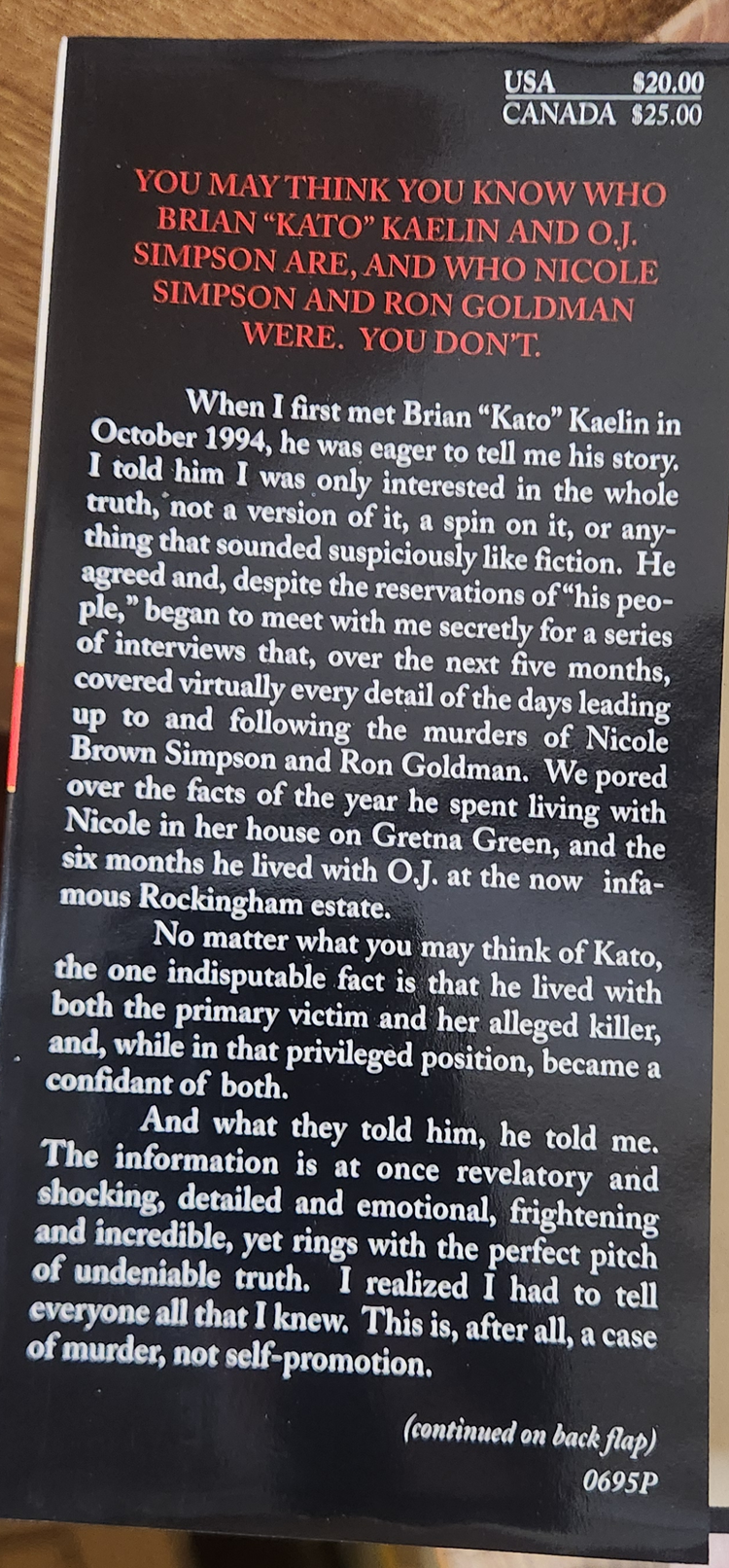 Kato Kaelin, The whole truth by Marc Eliot