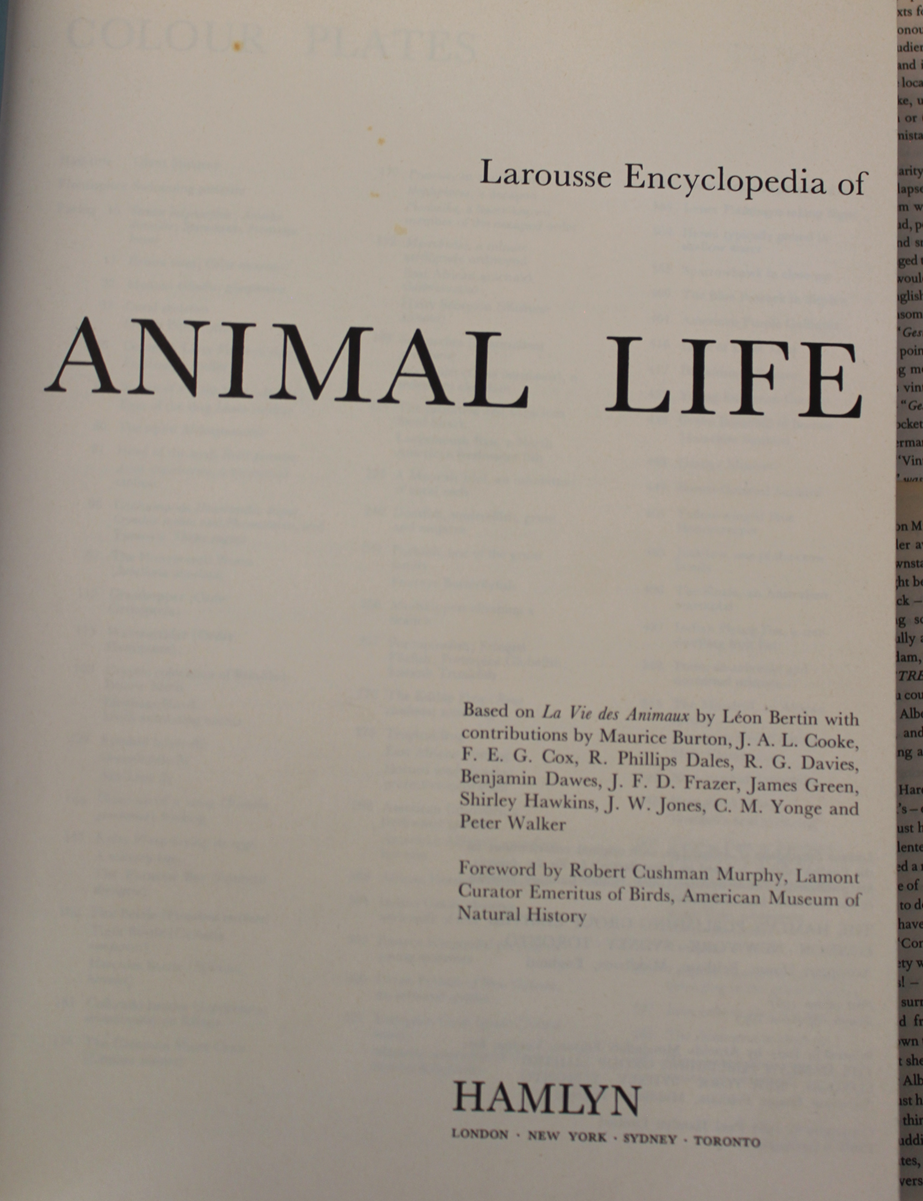 LARousse Encyclopedia of animal life