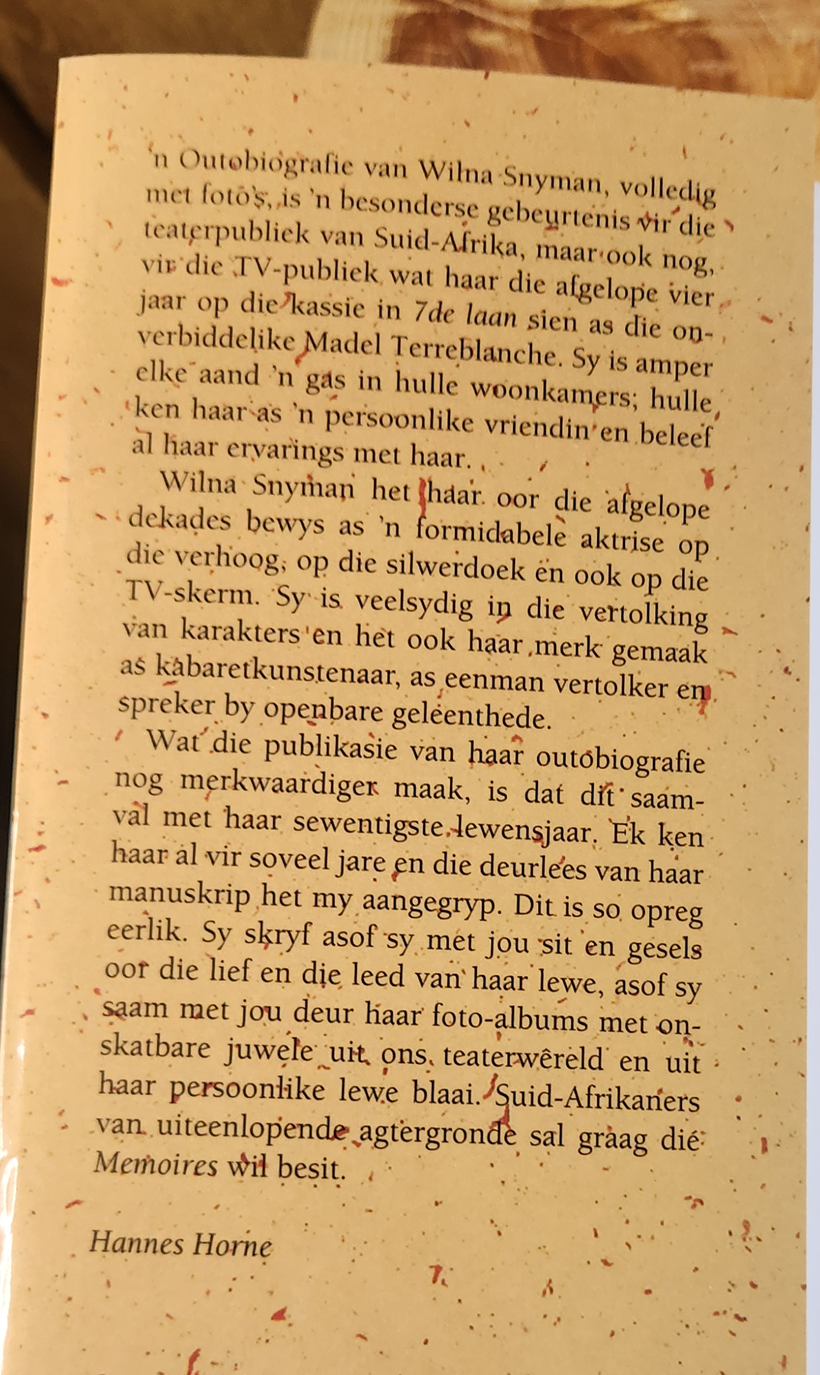 Memoires - Wilna Snyman