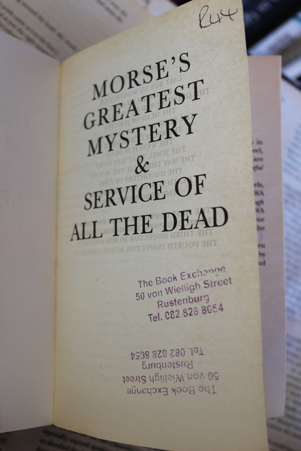 Morse's Greatest Mystery & Service of all the dead - Colin Dexter