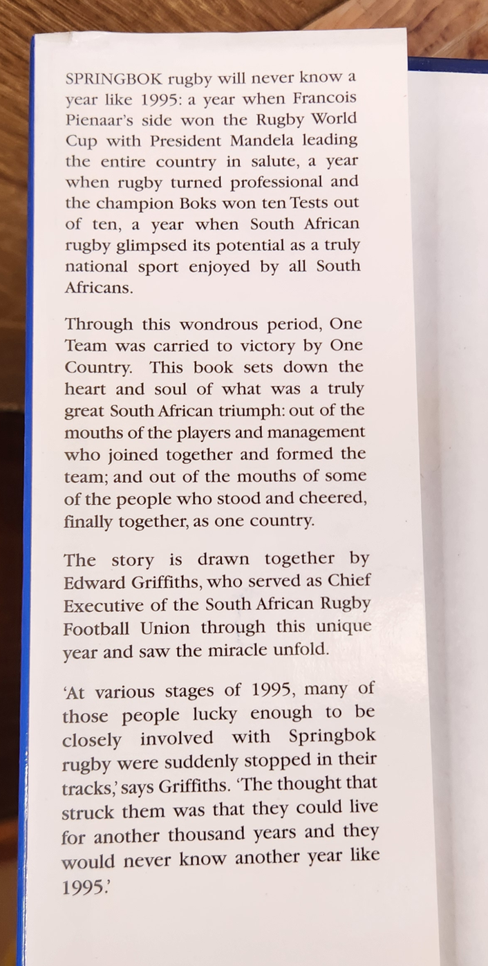 One Team One Country - Edward Griffiths