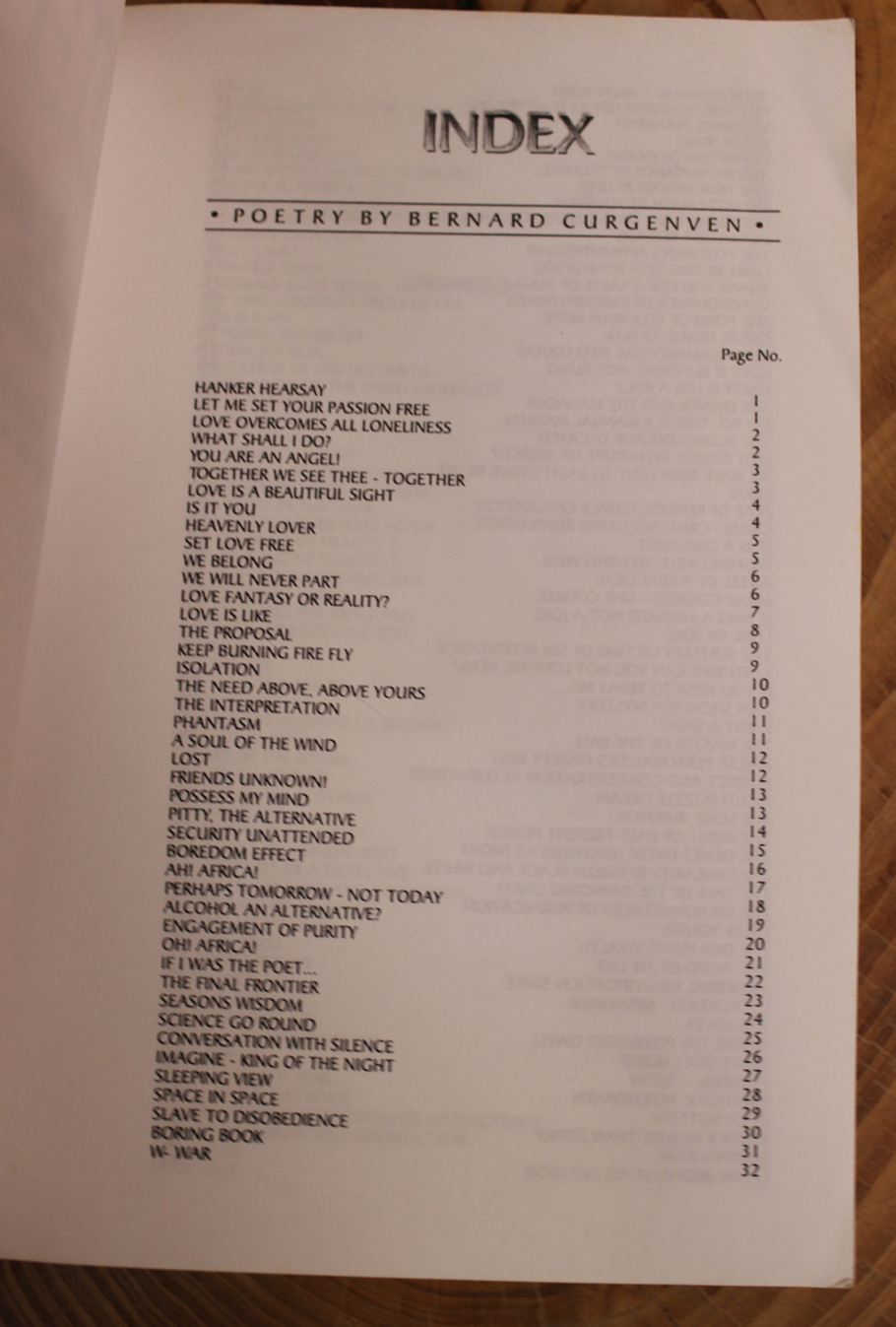 Poetry - B.H. Curgenven
