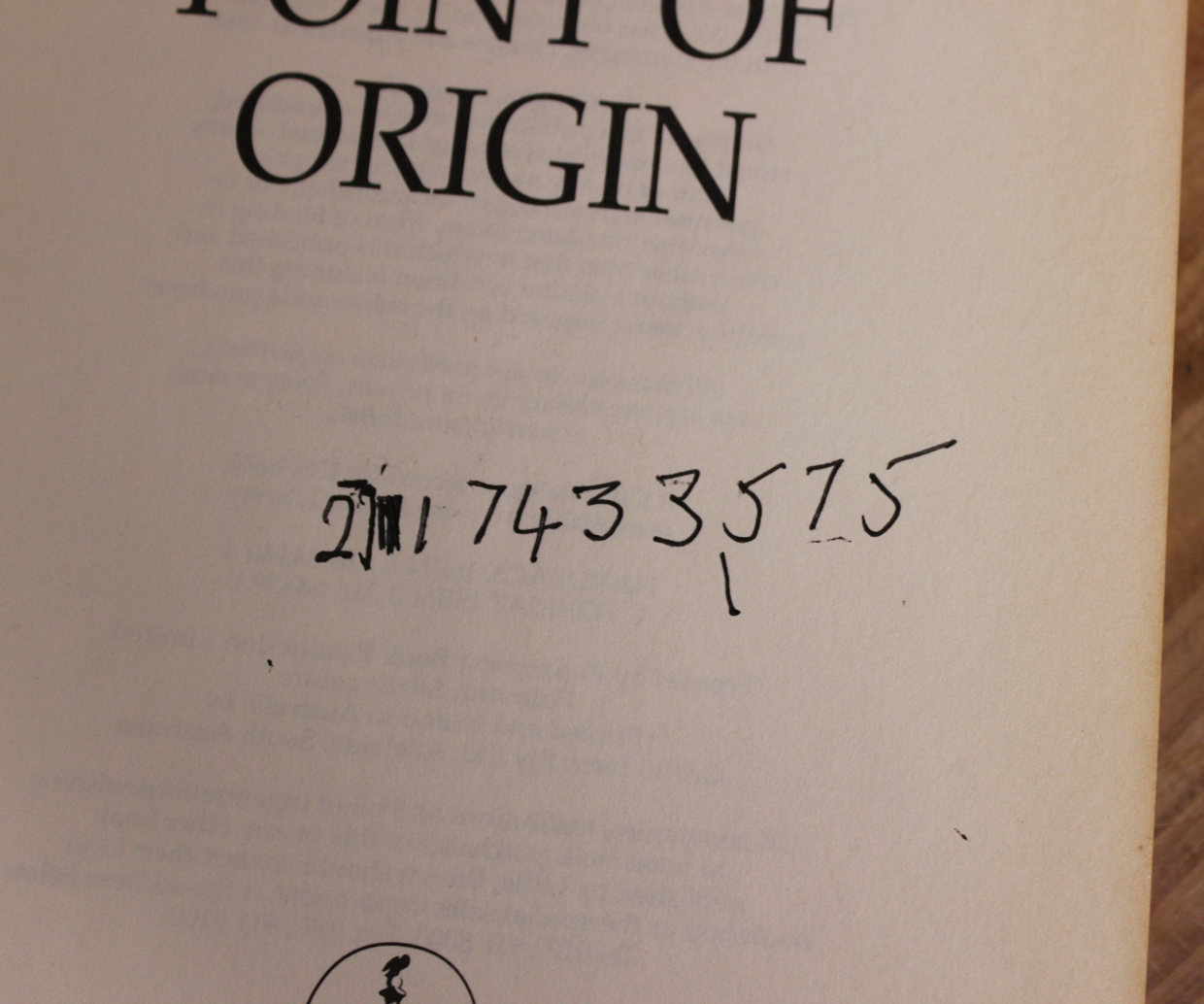 Point of origin - Patricia Cornwell