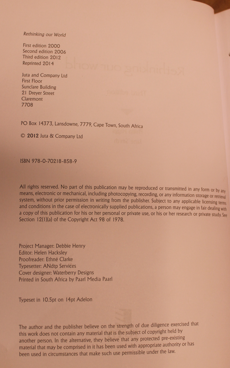 Rethinking our world - Philip Higgs and Jane Smith