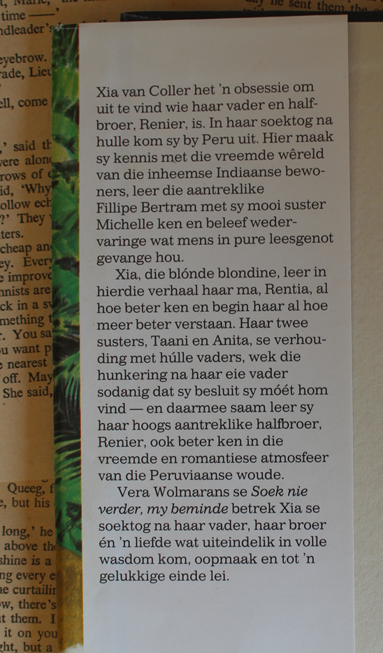 Soek nie verder, my beminde - Vera Wolmarans