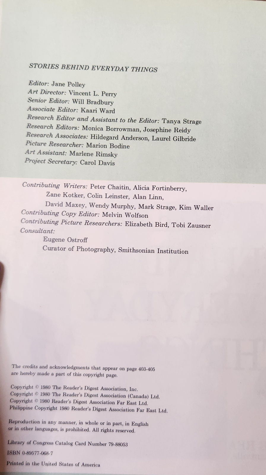 Stories behind everyday things - Reader's Digest