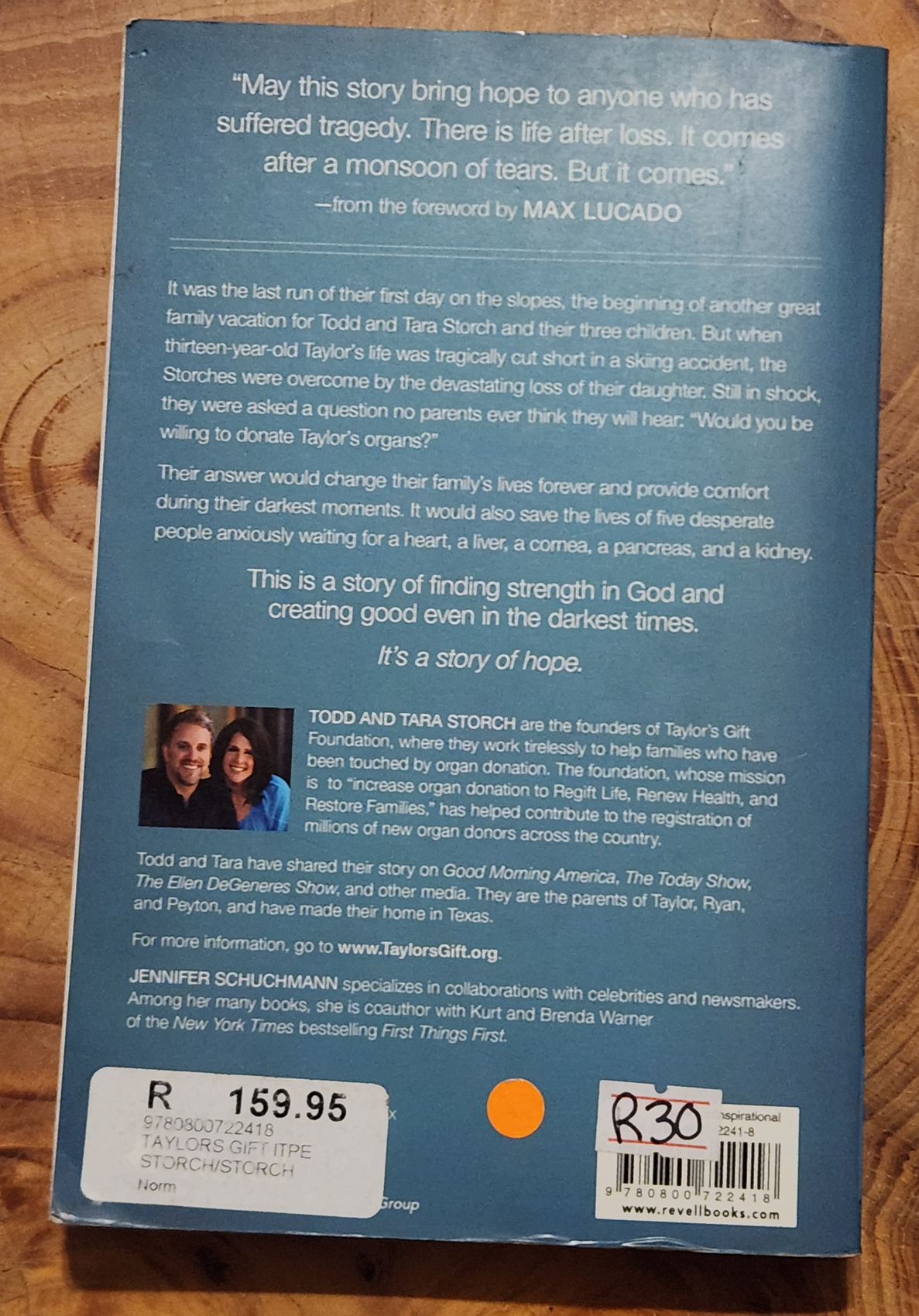Taylor's Gift - Todd and Tara Storch