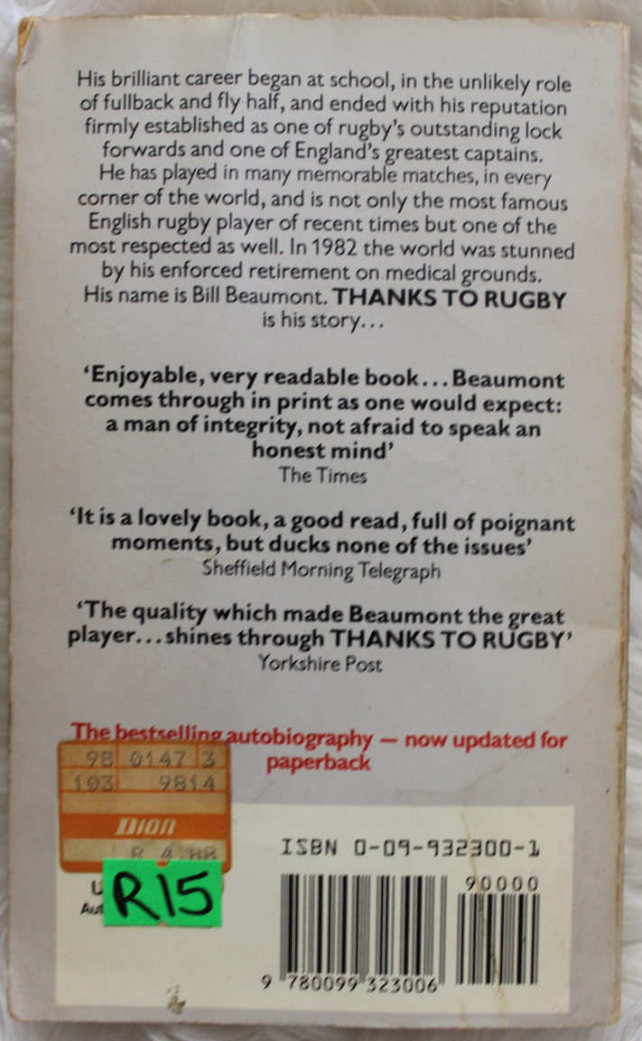 Thanks to rugby- Bill Beaumont