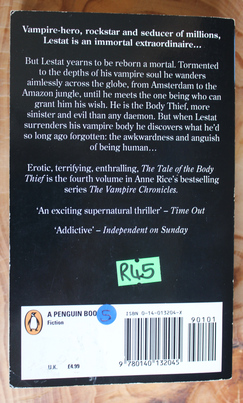 The Tale of the Body Thief - Anne Rice