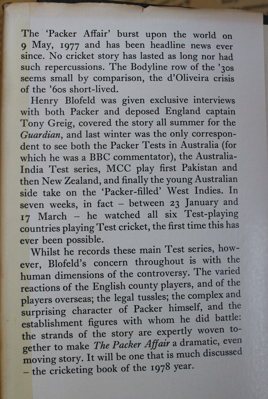 The packer affair - Henry Blofeld