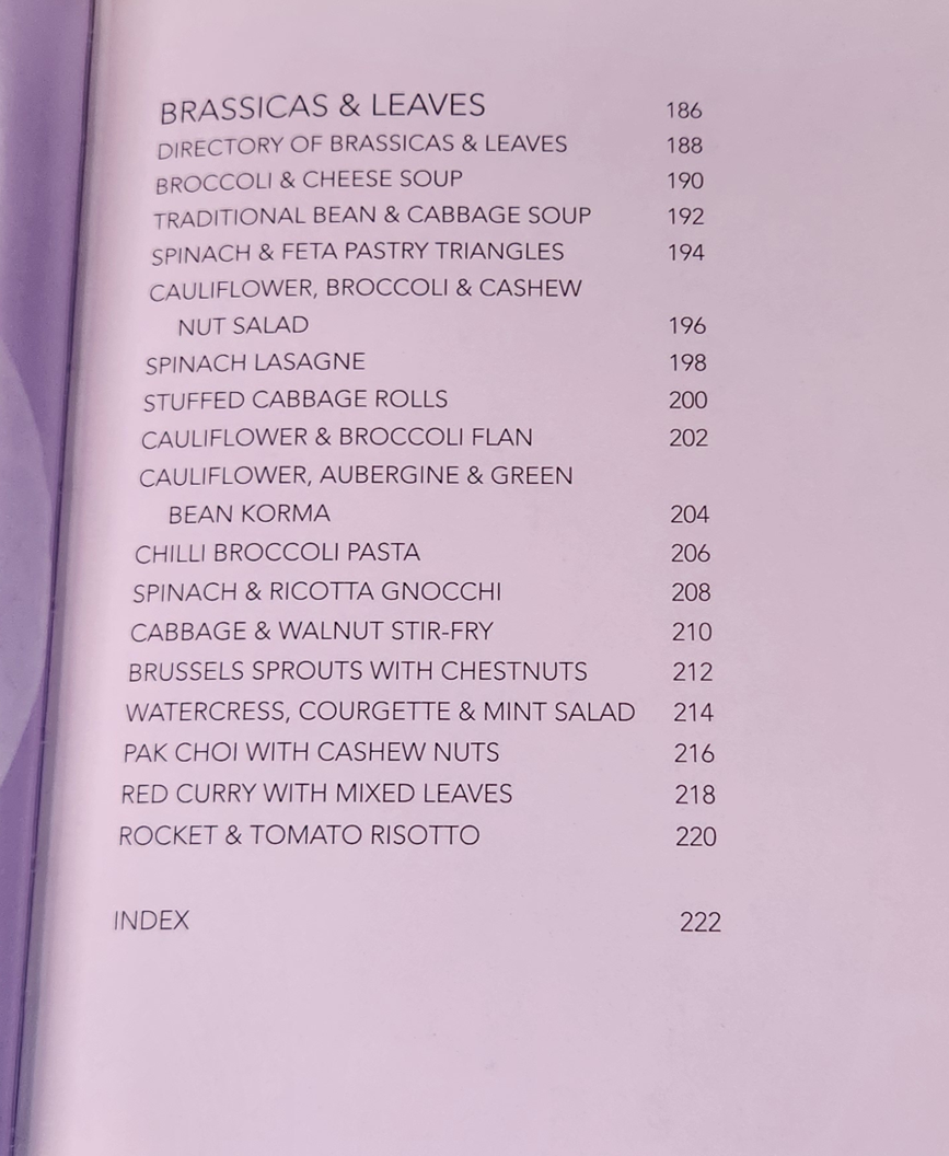 Vegetarian Bible, fresh from the garden