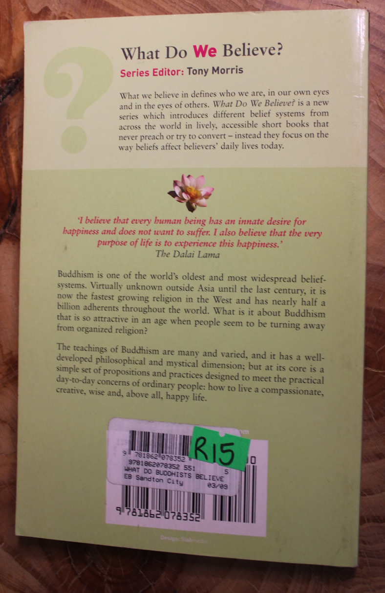 What do buddhists believe - Tony Morris