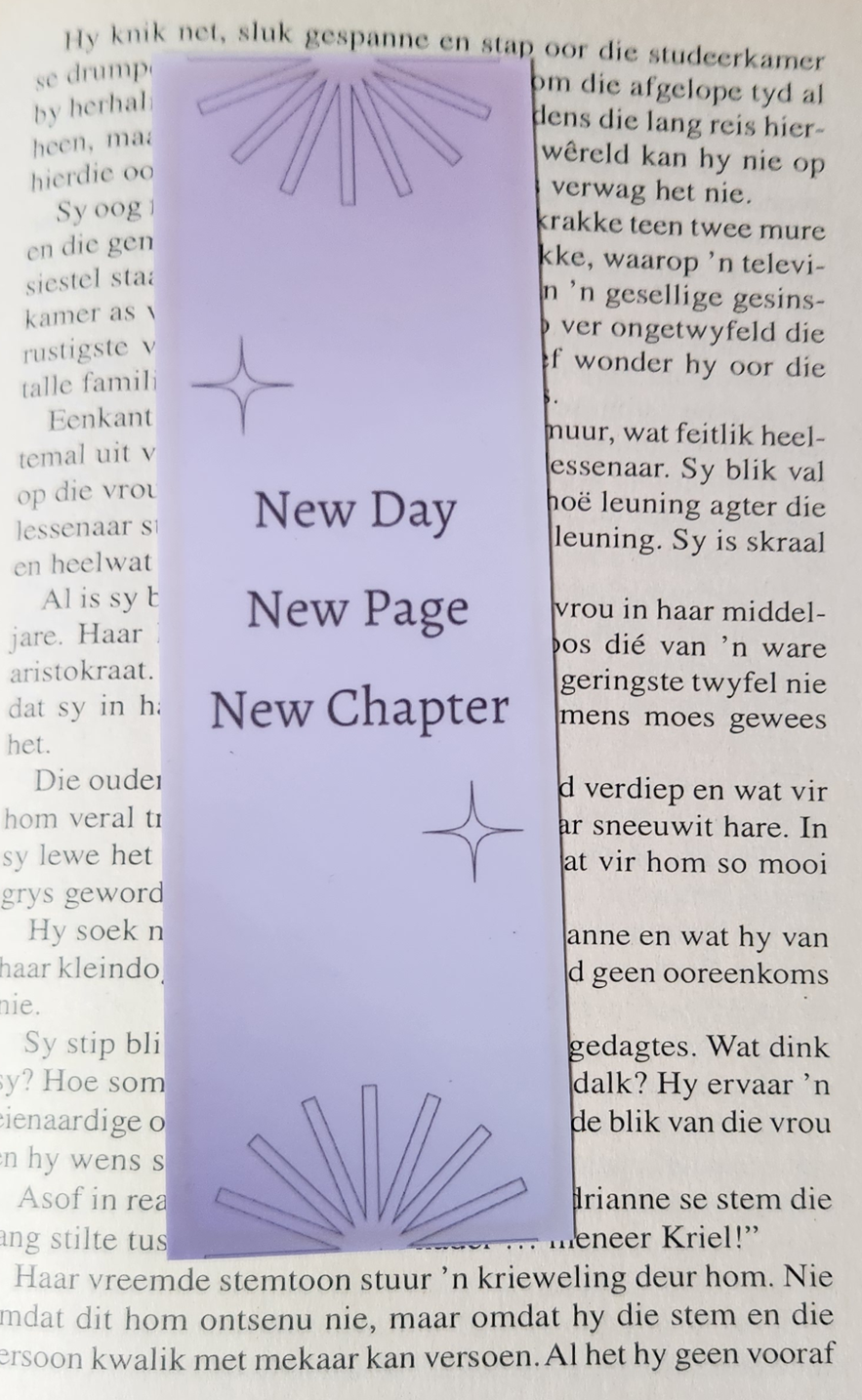 Laminated bookmark 15